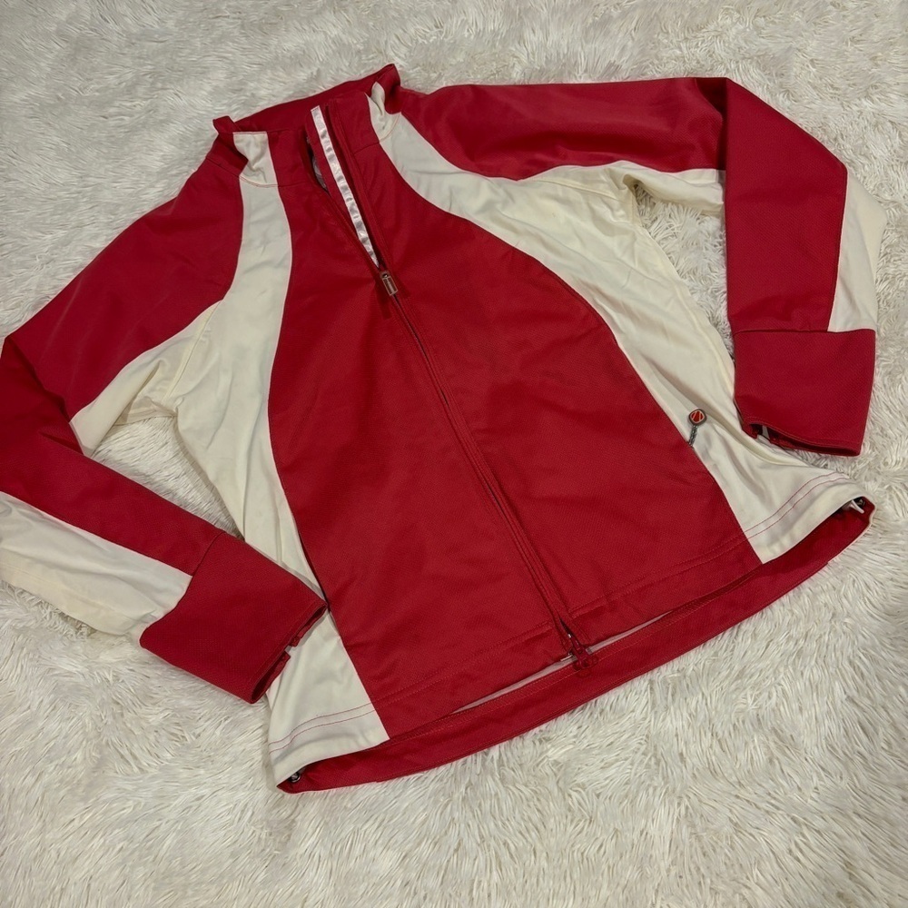 Sunice Typhoon Women's Pink White Full Zip Golf Jacket Lined Size Medium